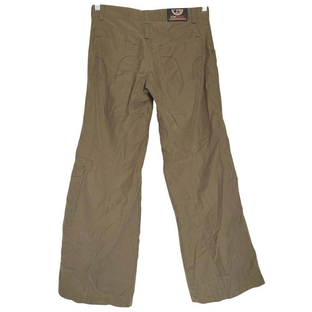 Rare KIKGIRL Vintage Straight-Leg Cargo Pants Brown Size 3 - Picture 3 of 10